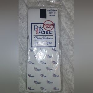 4/$18 Vintage Park Avenue Deluxe Collection Knee Highs Black